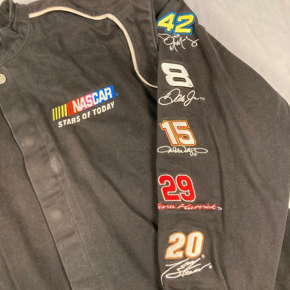 Chase Authentics NASCAR Stars of Today Racing Jacket XL Black Cotton‎ Twill Snap